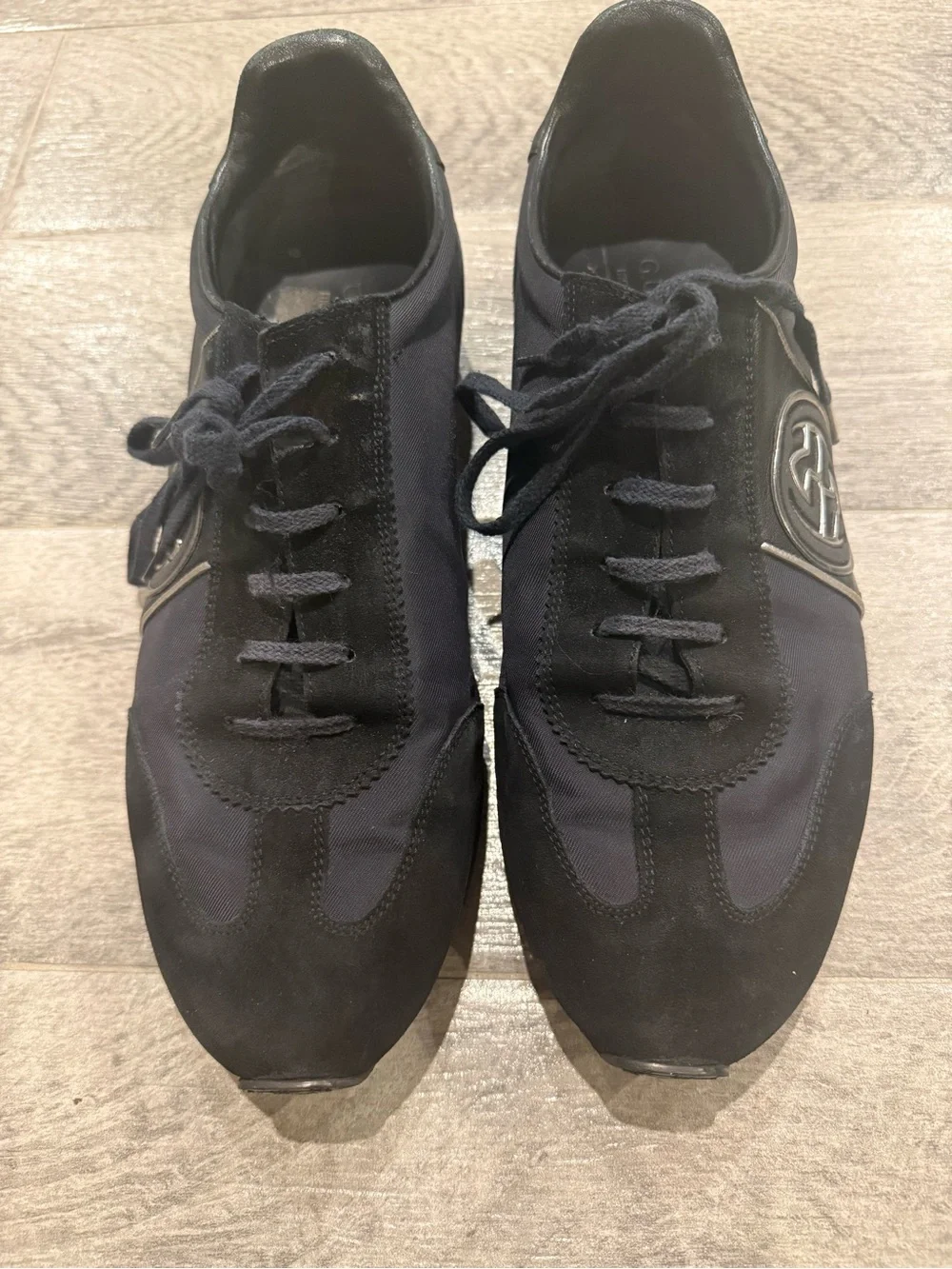 Gucci Black Low-Top Men's Sneakers with GG Emblem size 10 G